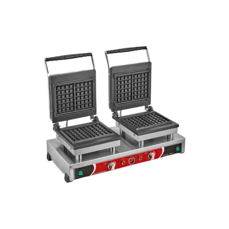 Işıkgaz Silverinox 2148-CK Elektrikli Çiftli Çiçek + Kare Waffle Makinesi